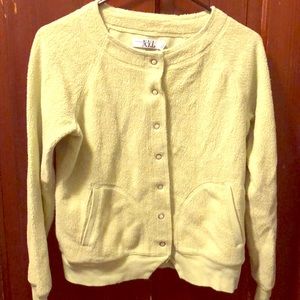 Lime Green Fleece Snap Sweater